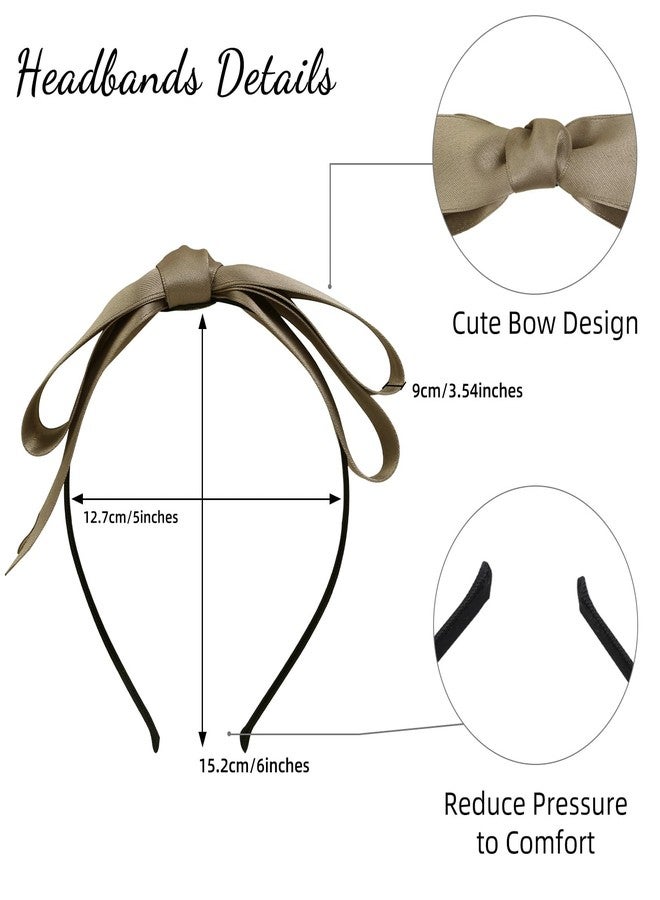 TEBIEKOY Bow Headbands for Women, Elegant Bowknot Headband Boho Fashion Hairbands Coquette Bows Hairband Hair Accessories - Image 2